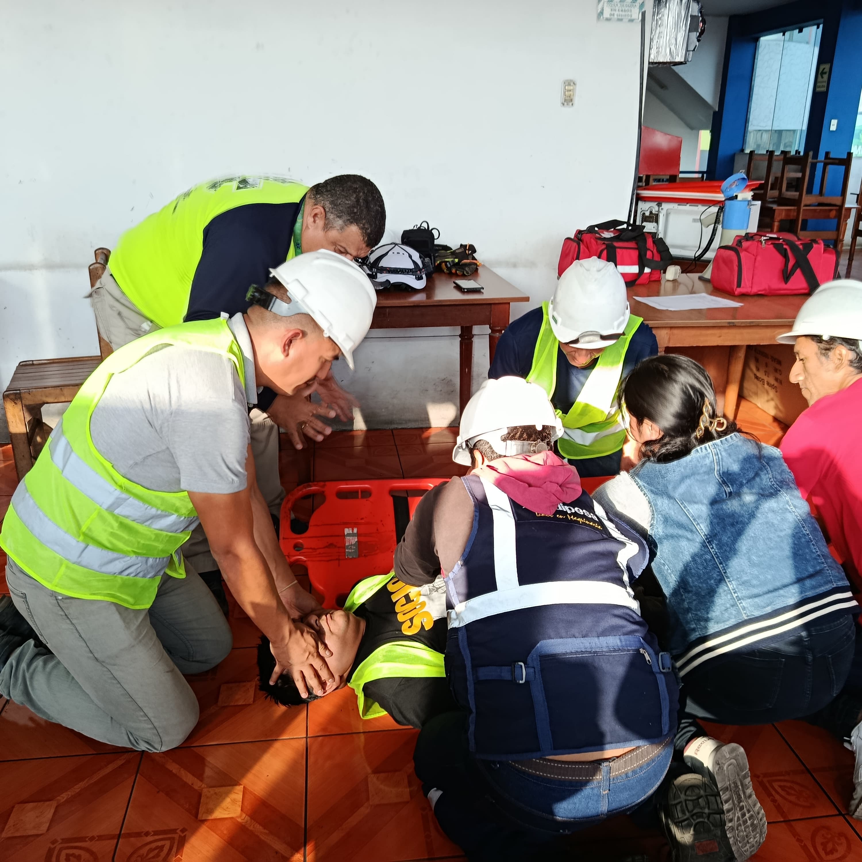 Entrenamiento de brigada de rescate